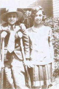 My dad, Carmel, and his sister, Mary during the Great Depression. In the book they became the characters Charlie and Margo.